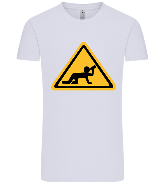 Drunk Warning Sign Design - Comfort Unisex T-Shirt_LILAK_front