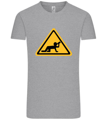 Drunk Warning Sign Design - Comfort Unisex T-Shirt_ORION GREY_front