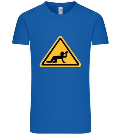 Drunk Warning Sign Design - Comfort Unisex T-Shirt_ROYAL_front