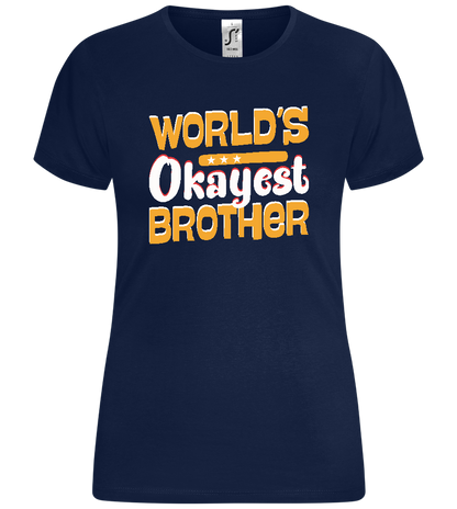 World's Okayest Brother Design - Comfort women's t-shirt_MARINE_front