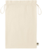 Premium large organic drawcord gift bag_BEIGE_front