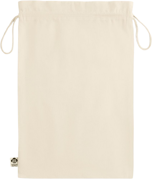 Essential large organic drawcord gift bag_BEIGE_back