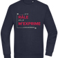 Express Yourself Design - Comfort Essential Unisex Sweater_FRENCH NAVY_front