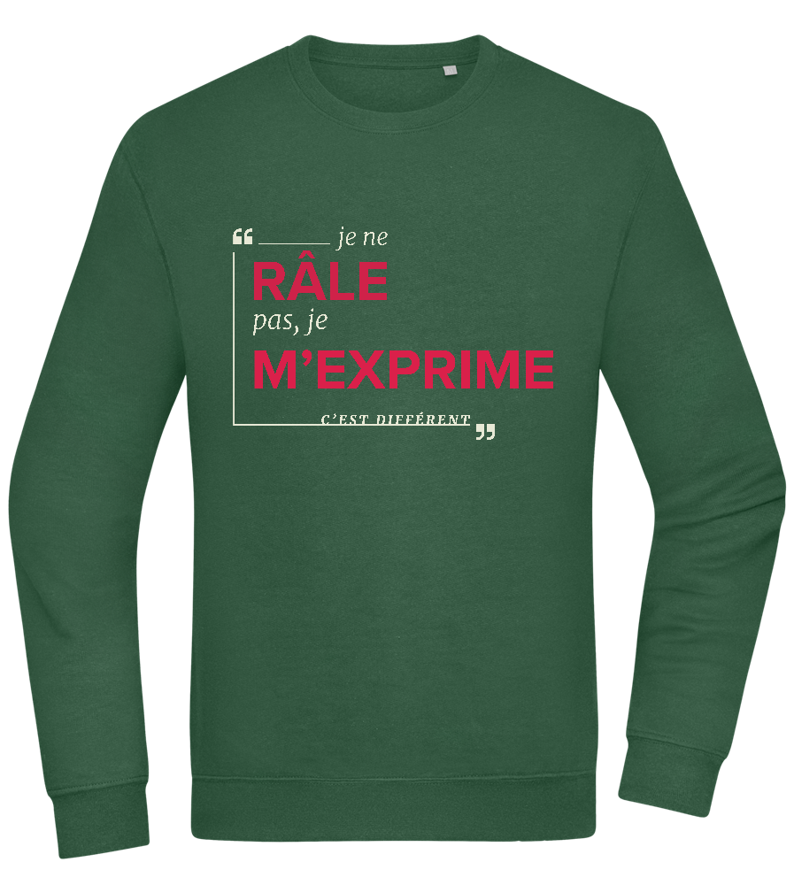 Express Yourself Design - Comfort Essential Unisex Sweater_GREEN BOTTLE_front