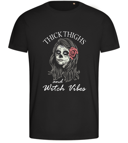 Witch Vibes Design - Basic men's fitted t-shirt_DEEP BLACK_front