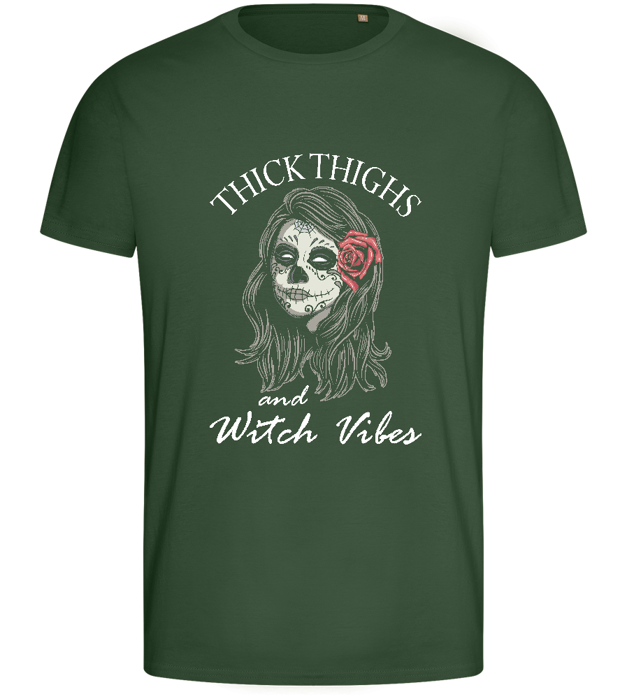 Witch Vibes Design - Basic men's fitted t-shirt_GREEN BOTTLE_front