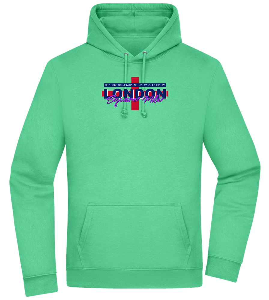 Square Mile Design - Premium Essential Unisex Hoodie_SPRING GREEN_front