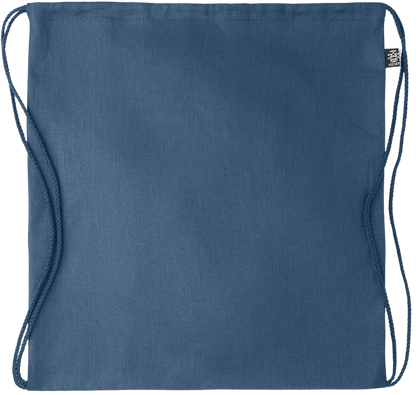 Premium hemp drawstring bag_BLUE_front