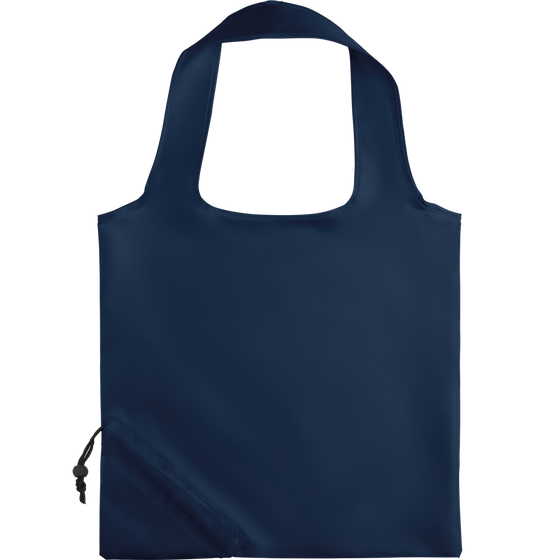Foldable Polyester Shopping Bag_BLUE_front