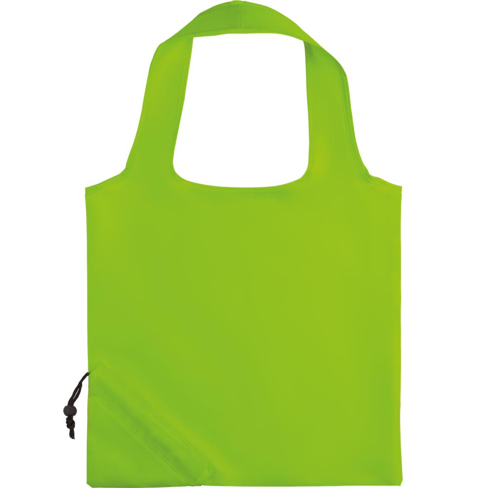 Foldable Polyester Shopping Bag_LIME_front