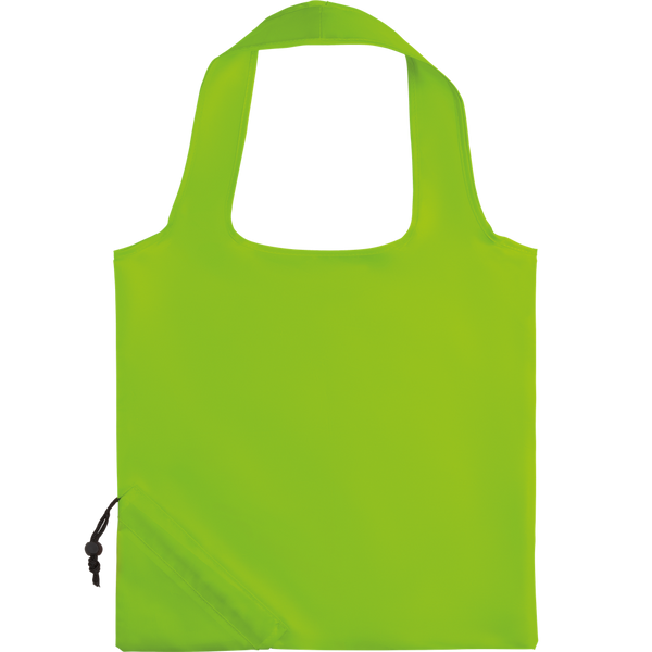 Foldable Polyester Shopping Bag_LIME_front