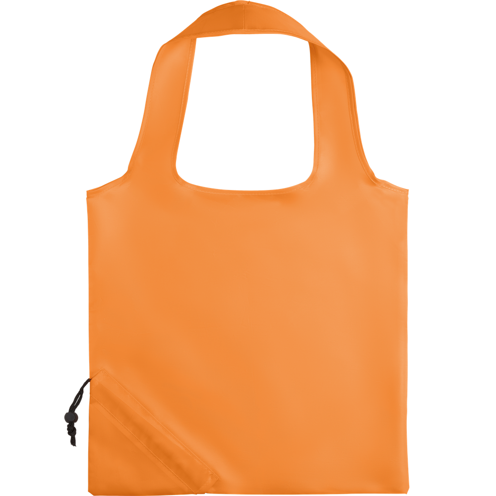 Foldable Polyester Shopping Bag_ORANGE_front