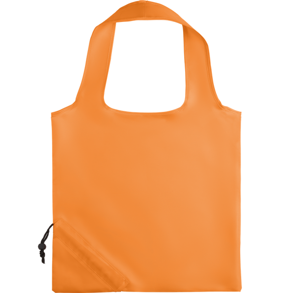 Foldable Polyester Shopping Bag_ORANGE_front