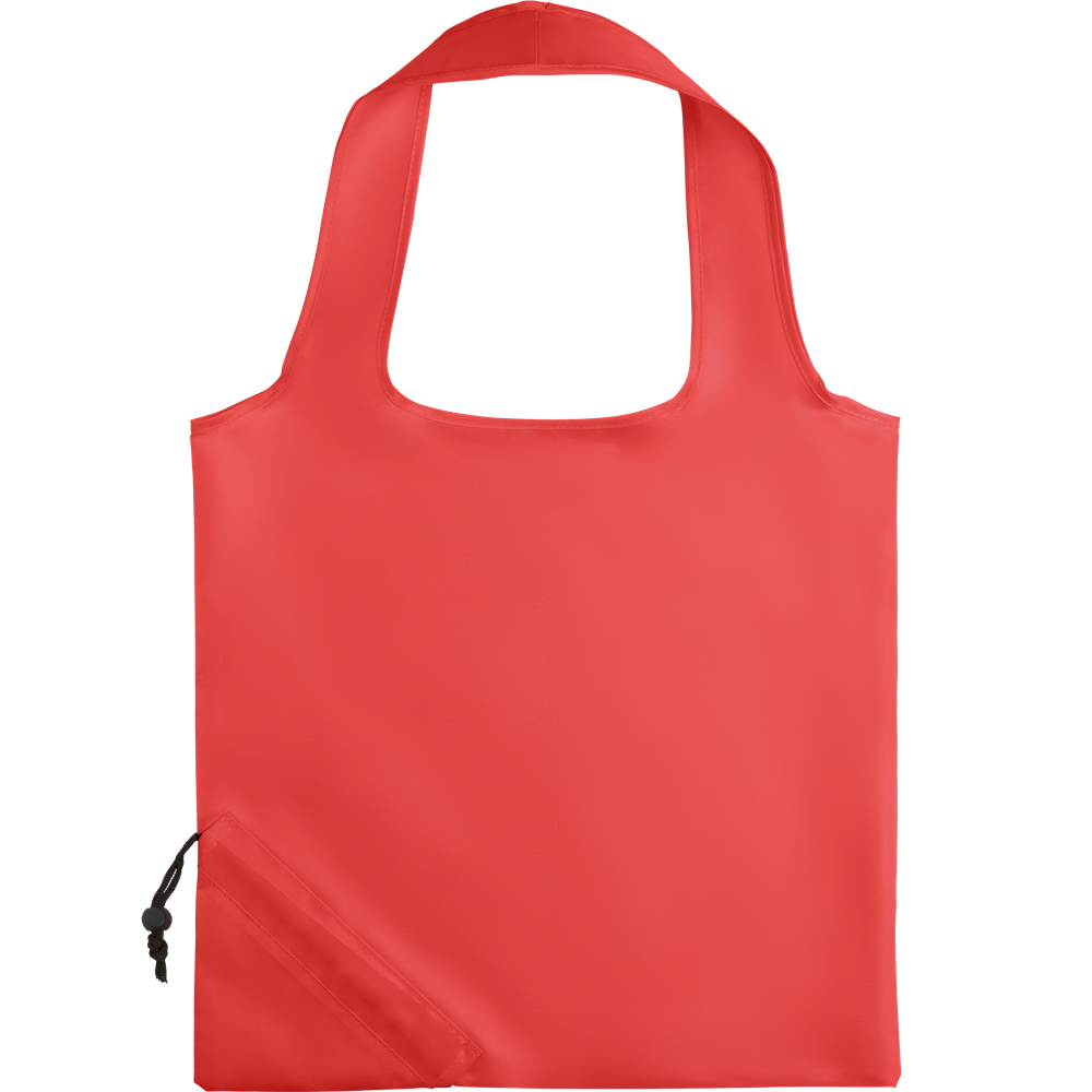 Foldable Polyester Shopping Bag_RED_front