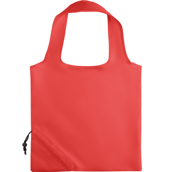 Foldable Polyester Shopping Bag_RED_front
