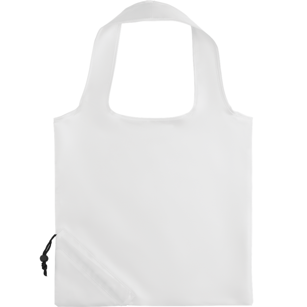 Foldable Polyester Shopping Bag_WHITE_front