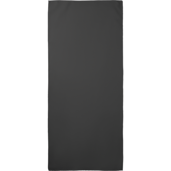 Sports Towel with Mesh Pouch_BLACK_front