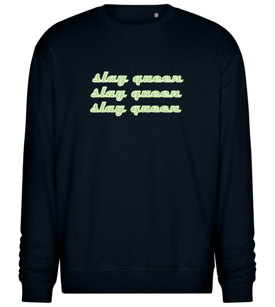 Slay Queen Design - Comfort Essential Unisex Sweater_BLACK_front