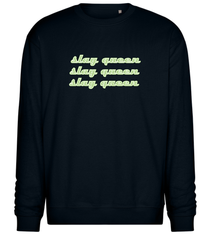 Slay Queen Design - Comfort Essential Unisex Sweater_BLACK_front