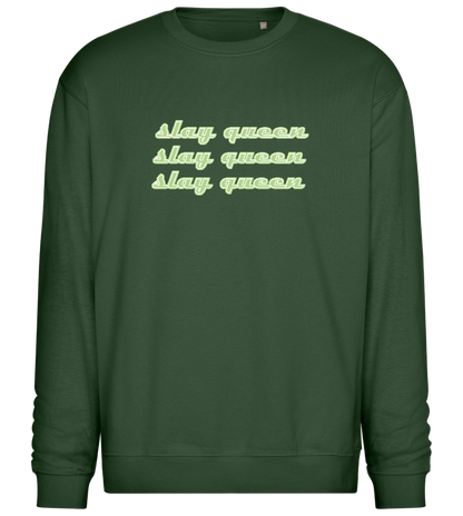 Slay Queen Design - Comfort Essential Unisex Sweater_GREEN BOTTLE_front