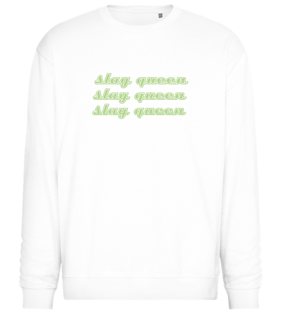 Slay Queen Design - Comfort Essential Unisex Sweater_WHITE_front