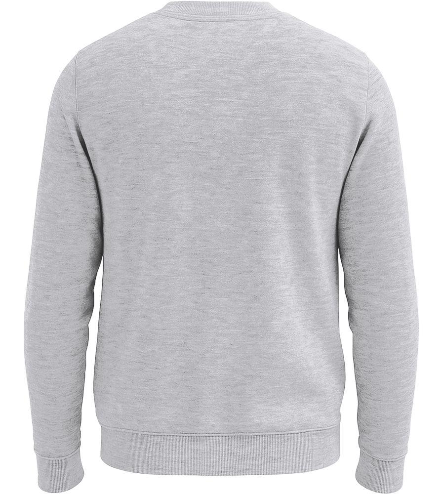 Comfort Essential Unisex Sweater_GREY MELANGE_back