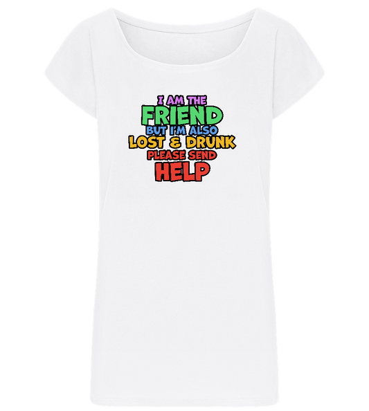 I am the Friend Design - Comfort long t-shirt_WHITE_front