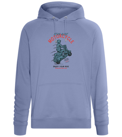 Stay Alive Motorcycle Design - Comfort unisex hoodie_BLUE_front