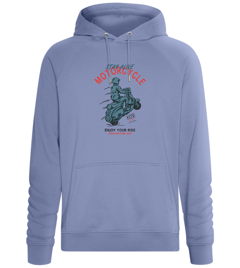 Stay Alive Motorcycle Design - Comfort unisex hoodie_BLUE_front