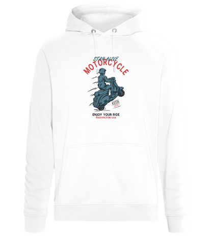 Stay Alive Motorcycle Design - Comfort unisex hoodie_WHITE_front