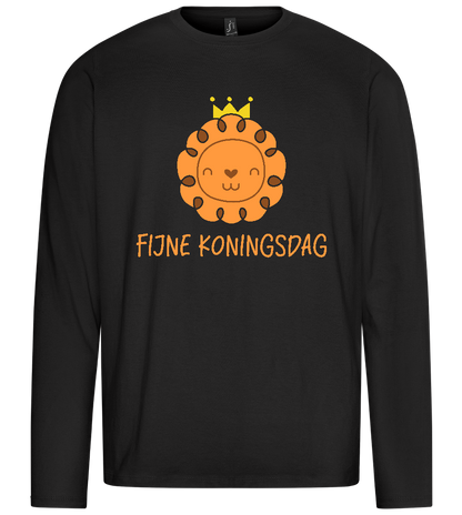 Fijne Koningsdag Design - Premium men's long sleeve t-shirt_DEEP BLACK_front