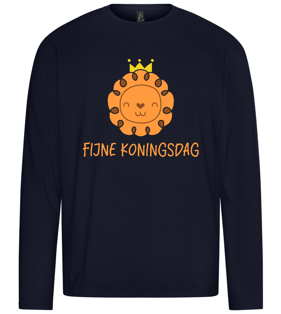 Fijne Koningsdag Design - Premium men's long sleeve t-shirt_FRENCH NAVY_front