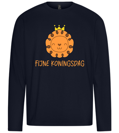 Fijne Koningsdag Design - Premium men's long sleeve t-shirt_FRENCH NAVY_front