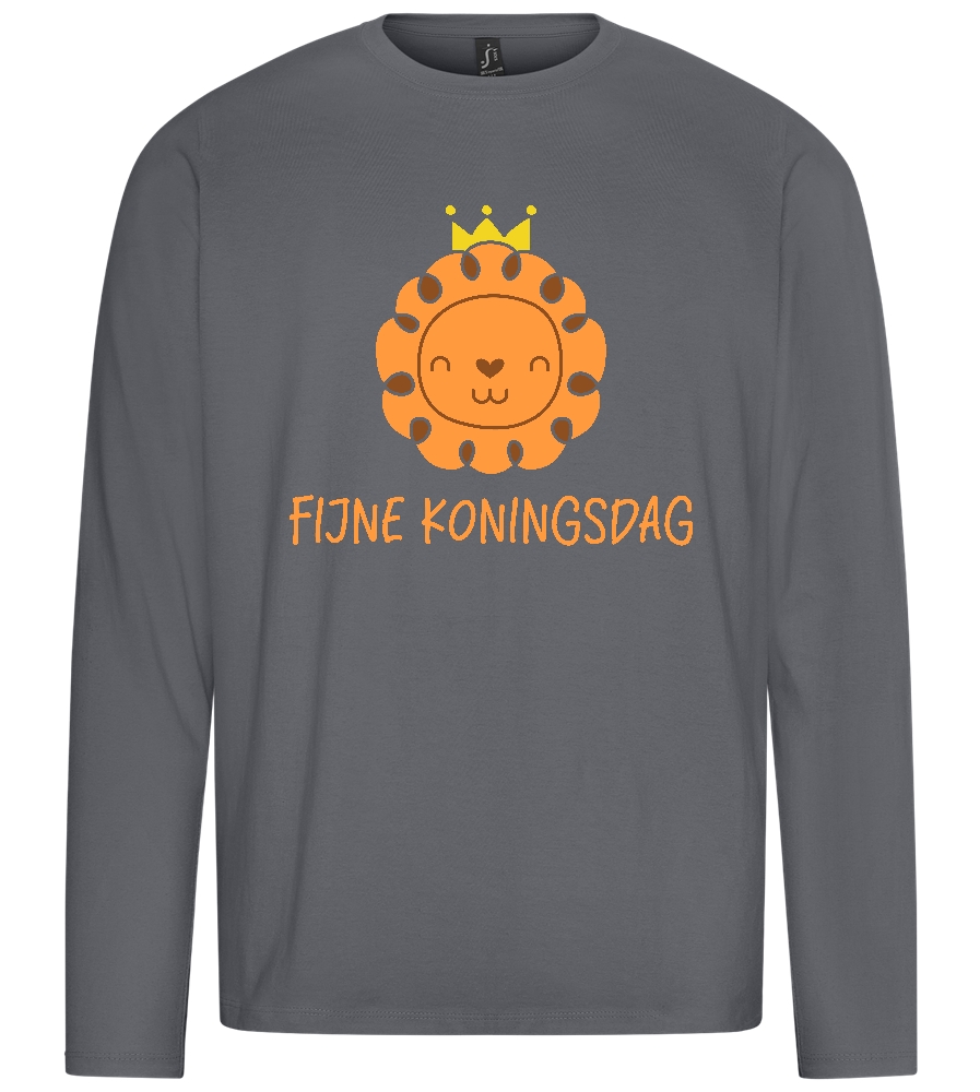 Fijne Koningsdag Design - Premium men's long sleeve t-shirt_MOUSE GREY_front