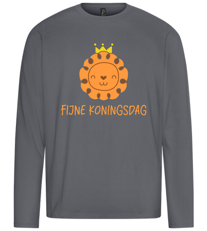 Fijne Koningsdag Design - Premium men's long sleeve t-shirt_MOUSE GREY_front