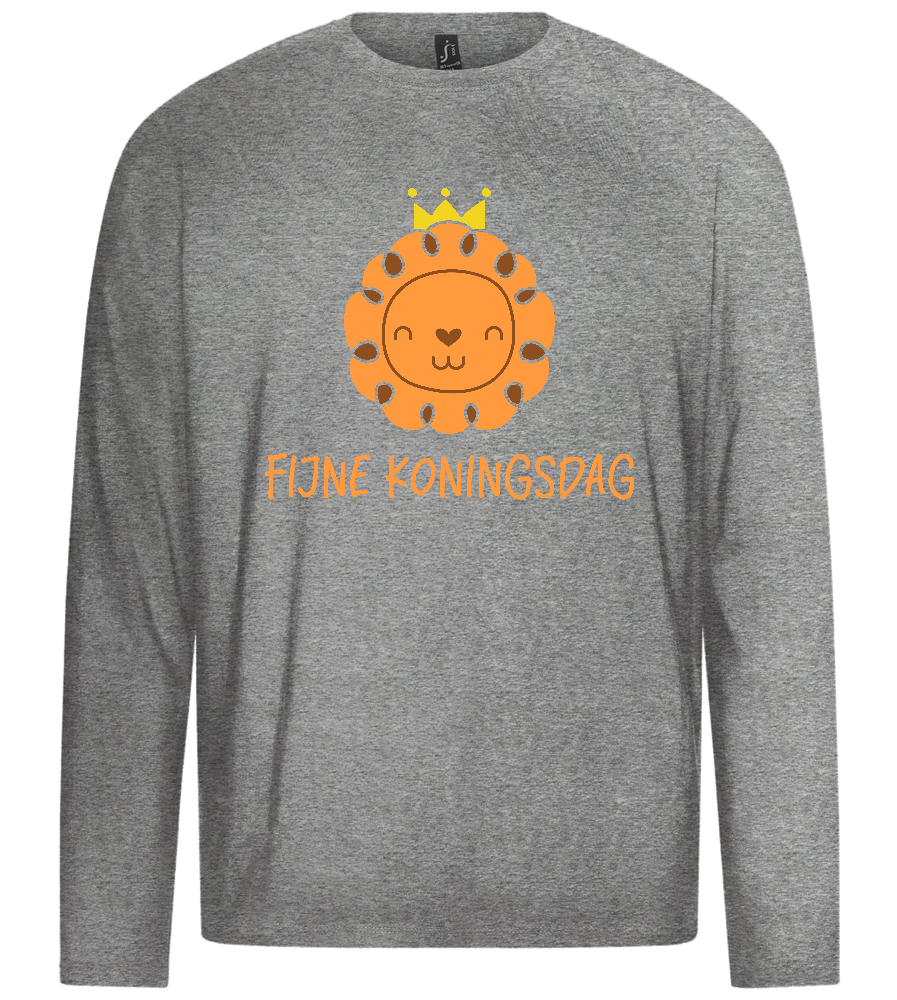 Fijne Koningsdag Design - Premium men's long sleeve t-shirt_ORION GREY_front