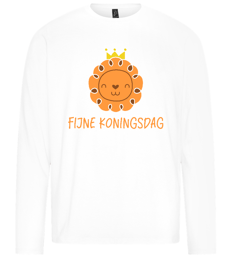 Fijne Koningsdag Design - Premium men's long sleeve t-shirt_WHITE_front