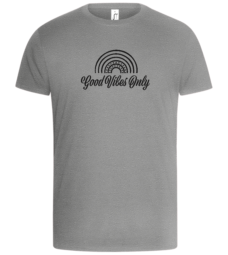 Good Vibes Only Rainbow Design - Basic Unisex T-Shirt_ORION GREY_front