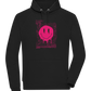 Distorted Pink Smiley Design - Comfort unisex hoodie_BLACK_front