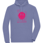 Distorted Pink Smiley Design - Comfort unisex hoodie_BLUE_front