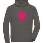 Distorted Pink Smiley Design - Comfort unisex hoodie_CHARCOAL CHIN_front