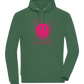 Distorted Pink Smiley Design - Comfort unisex hoodie_GREEN BOTTLE_front