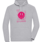 Distorted Pink Smiley Design - Comfort unisex hoodie_ORION GREY II_front