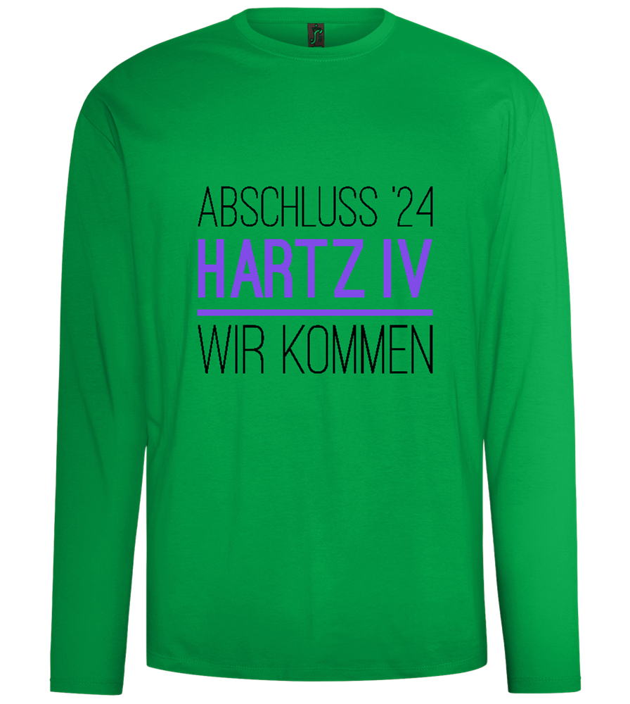 Abschluss '24 Hartz IV Design - Comfort men's long sleeve t-shirt_MEADOW GREEN_front