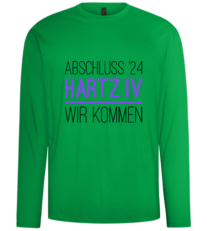 Abschluss '24 Hartz IV Design - Comfort men's long sleeve t-shirt_MEADOW GREEN_front