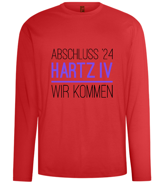 Abschluss '24 Hartz IV Design - Comfort men's long sleeve t-shirt_RED_front