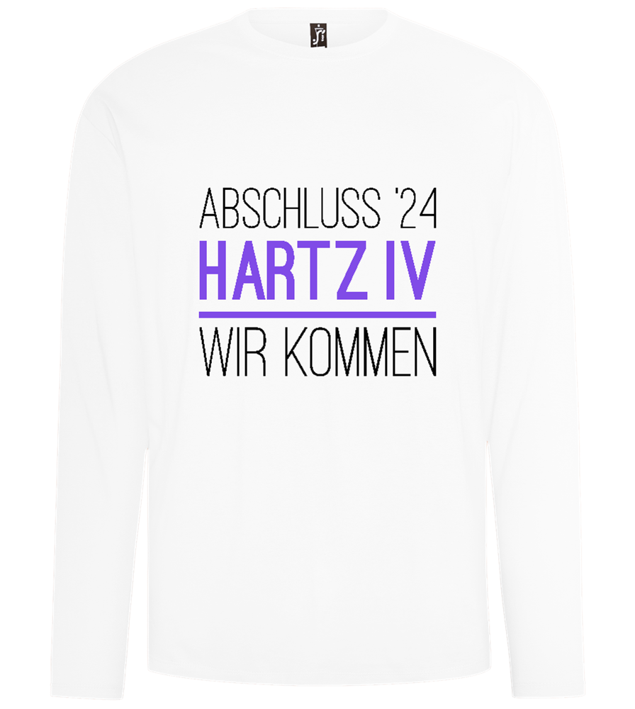 Abschluss '24 Hartz IV Design - Comfort men's long sleeve t-shirt_WHITE_front