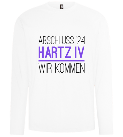 Abschluss '24 Hartz IV Design - Comfort men's long sleeve t-shirt_WHITE_front