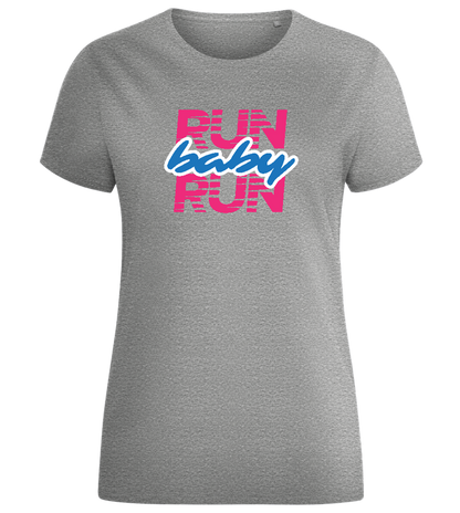 Run Baby Run Design - Comfort women's fitted t-shirt_ORION GREY_front