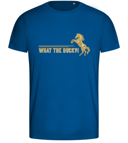 What The Buck Design - Basic men's fitted t-shirt_ROYAL_front